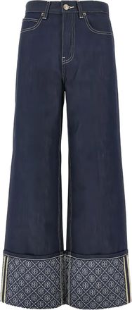 Tory Burch Jeans met patroon - Blauw