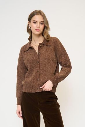 Central Park West Stella Robbie Polo in Chocolate at Nordstrom, Size X-Small