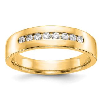 Diamond2Deal 14k Gold Lab Grown Diamond Wedding Band Ring 1/3Ct Clarity- VS Color- D-E