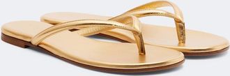 Gianvito Rossi Sandalias Calypso de piel metalizada