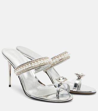 Mach & Mach Diamond Of Elizabeth 95 leather mules