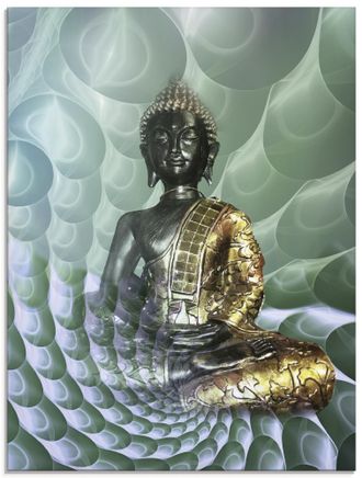 Artland Glasbild »Buddhas Traumwelt CB« Religion 1 Stk. tlg. in verschiedenen Grössen