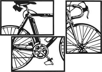 Mauro Ferretti Panel De Pared Bike Set 3piezas Cm 40x1,3x60 (pieza Individual)