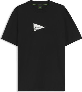 BOSS Regular-fit photoprint T-shirt in stretch cotton