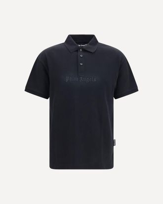 Palm Angels Cotton Polo with embroidered logo Male XL