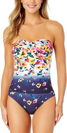 Anne Cole Twist Front Shirred One-Piece