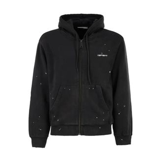 Carhartt Work in Progress Carhartt Wip, Zip-throughs, male, Black, Size: XL Hooded Painter Jacket