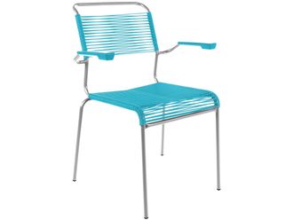 Schubiger M&ouml;bel Spaghetti-Stuhl S&auml;ntis mit Armlehne