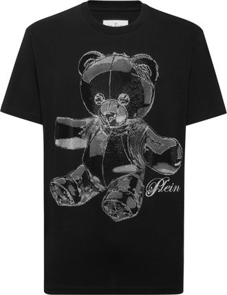 Philipp Plein Round Neck T-Shirt Full Of Stones Teddy Glass
