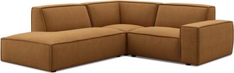 Castlery Customized Brown Performance Side Chaise Sectional Sofa Left Facing | Jonathan by Castlery, Brown, Castlery