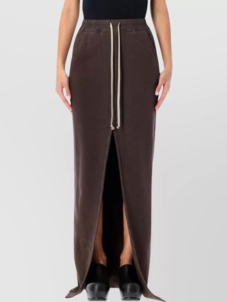 Rick Owens cotton high-slit maxi skirt