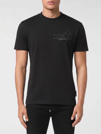 Philipp Plein T-shirt in jersey di cotone con logo e strass