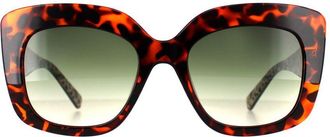 Ted Baker Cat Eye Womens Double Champagne Demi Green Gradient TB1675 Hattie - Brown - One Size