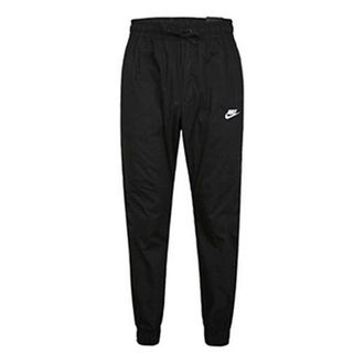 Nike Sportswear Solid Color Sports Woven Long Pants Black 928001-010