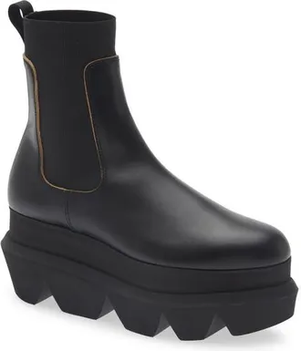 sacai Lug Sole Chelsea Boot in Black at Nordstrom, Size 39