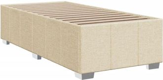 vidaXL Estructura De Cama Sin Colch&oacute;n Tela Crema 80x200 Cm Vidaxl