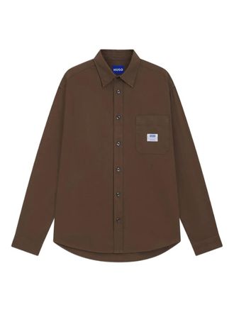 HUGO BOSS pocket long-sleeve shirt - Brown