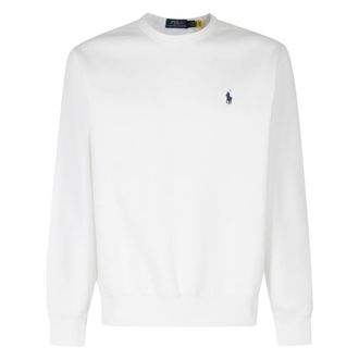 Polo Ralph Lauren Fleece Crewneck Sweatshirt - Heren - Sweatshirts & Hoodies - Wit - Maat: S Fleece