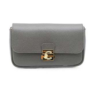 Coccinelle C-Me Lock Mini - Dames - Tassen - Grijs - Maat: ONE Size Leer