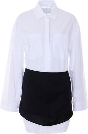 Dondup White Overshirt Dress
