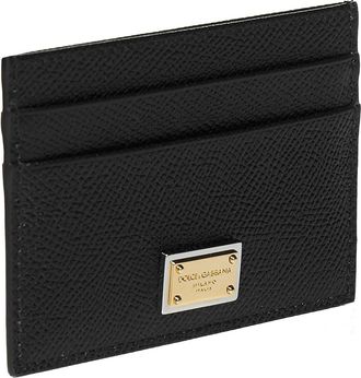 Dolce & Gabbana Womens Card Holder Black Leather Calf Wallets & Purses