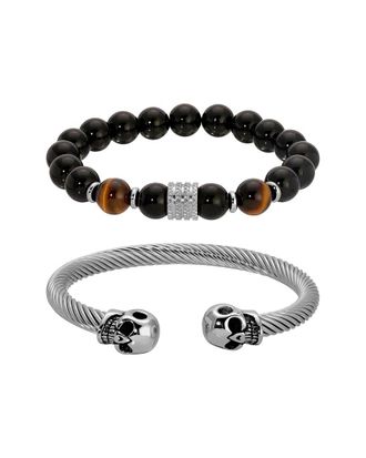 Eyecandy LA Willaim 2pc Stackable Bracelet Set
