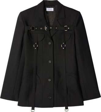 Off-white Black Wool Blazers