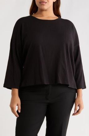 Eileen Fisher Bracelet Sleeve Top in Black at Nordstrom Rack, Size 3 X