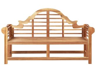 Beliani Banco de jard&iacute;n 196 cm Madera de acacia Marr&oacute;n claro