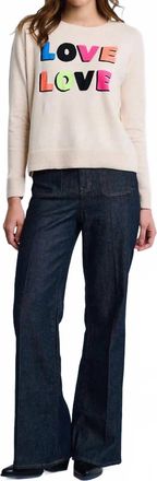 Lisa Todd Love Love Long Sleeve Sweater In Sheepskin
