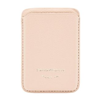 Emporio Armani Accessoires, unisex, Beige, ONE Size, Leer, Magnetic Leather Card Holder