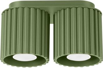 Sollux Lighting Lámpara de techo verde oliva aluminio alt. 12 cm