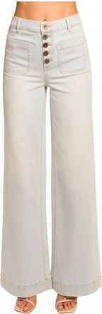 Ramy Brook Cindy Wide Leg Jean In Bleach