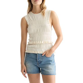 Scotch & Soda Smocked Tank Top in Eggnog at Nordstrom, Size X-Small