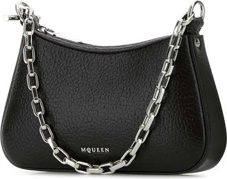 Alexander McQueen Womens Pouch Shoulder Black Lamb