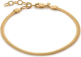 Monica Vinader Snake Chain Bracelet in 18Ct Gold Vermeil /Diamond at Nordstrom