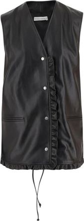 Niccolò Pasqualetti Vests, female, Black, Size: S Lea Gala Leather Vest