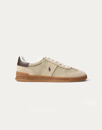 Polo Ralph Lauren Mens Polo Ralph Lauren HRT AERA PP Mens Court Trainers Milkshake/Dark Brown - Cream - Size: 11