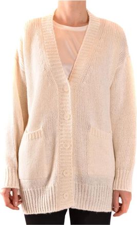 Dondup Stijlvolle Trui - Dames - Vesten - Beige - S - Katoen - Truien & Vesten