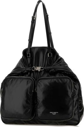 Dolce & Gabbana Mens Vitello Leather Shoulder Bag Black Calfskin