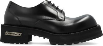 Balenciaga Venom Derby Schoenen - Heren - Veterschoenen - Zwart - 45 EU - Leer - Schoenen