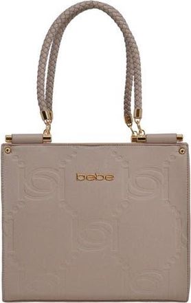 Bebe Zenia Braided Handle Tote Bag in Light Taupe at Nordstrom Rack