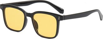 Generic Mens Commuter Resort Sunglasses Large Frame Womens Sports Sun Glasses(Yellow)