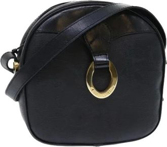 Dior Pre-owned Cross Body Bags, female, Black, Size: ONE SIZE Pre-owned Vintage Trotter Canvas Shoulder Bag