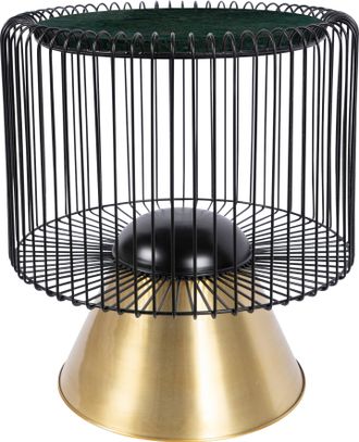 Kayoom Beistelltisch »Malibu 125, Runde Platte aus original Marmor, pflegeleicht« 1 Stk. tlg. ø-Marmorplatte: ca. 40 cm, angesagtes Metalldesign, pflegeleich