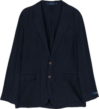 Polo Ralph Lauren single-breasted linen blazer - men - Linen/Flax/Cotton/Polyester - 36 - Blue