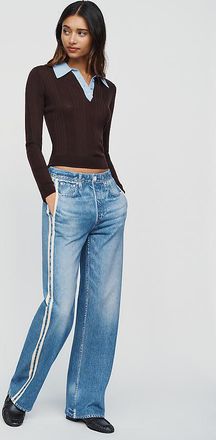 Rag & Bone Miramar Terry High Rise Wide Leg Jeans