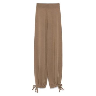 Max Mara Wide Trousers, female, Brown, Size: XS Nigeria Knitted Trouser