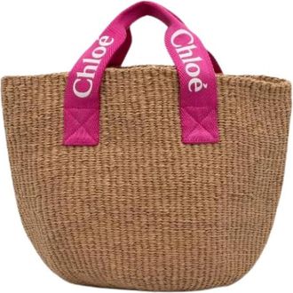 Chlo&eacute; Pre-owned Woody Basket Tote - Dames - Vintage Shopper - Bruin - ONE Size - Vintage