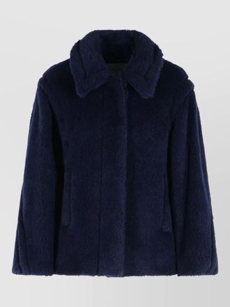 Max Mara alpaca wool jacket collared design front pockets